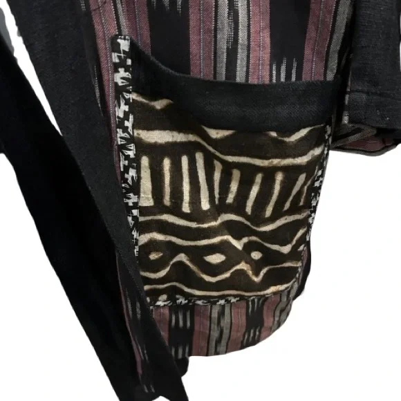 VTG 1980s Laise Adzer Oversized Kimono Cardigan Rare Tribal Lagenlook Artsy OS Jackets & Coats